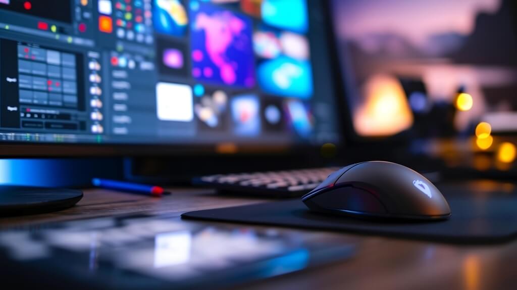Computer-Monitor-Mouse-and-Keyboard-on-Desk