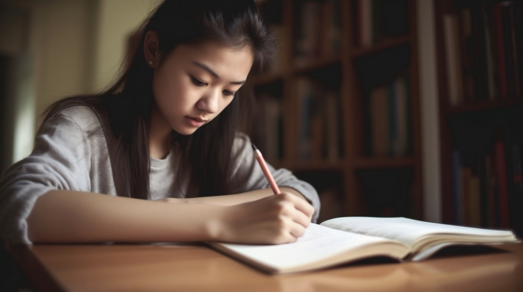girl writing